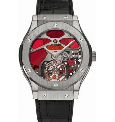Hublot Classic Fusion Tourbillon Titanium Red Vitrail 45mm replica watch 502.NX.0001.LR 