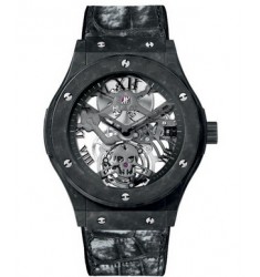 Hublot Classic Fusion Tourbillon Skeleton Black Skull replica watch 505.UC.0140.LR.SKULL