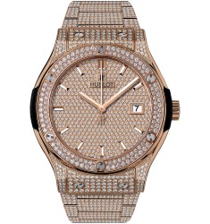 Hublot Classic Fusion King Gold Full Pavé 42mm replica watch 542.OX.9010.OX.3704 