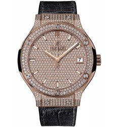 Hublot Classic Fusion King Gold Full Pavé 38mm replica watch 565.OX.9010.LR.1704 