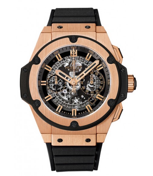 Hublot King Power Unico King Gold Chronograph replica watch 701.OX.0180.RX 