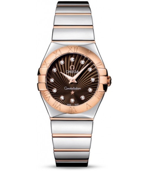 Omega Constellation Polished Quarz Small Watch Replica 123.20.27.60.63.002