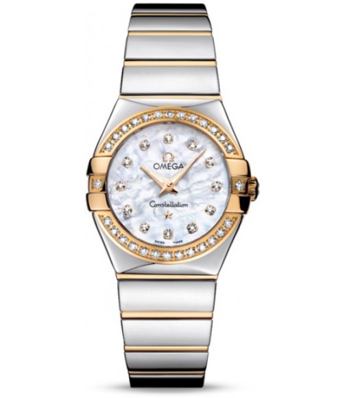 Omega Constellation Polished Quarz Small Watch Replica 123.25.27.60.55.008