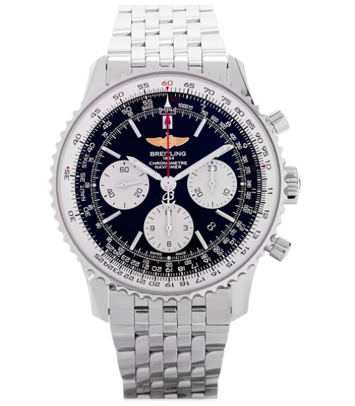 Breitling Navitimer 01 Black Dial Mens Watch Replica AB012012/BB01/447A