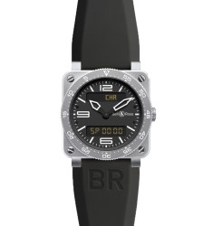 Bell & Ross Type Aviation Quartz 42mm Mens Watch Replica BR 03 TYPE AVIATION STEEL