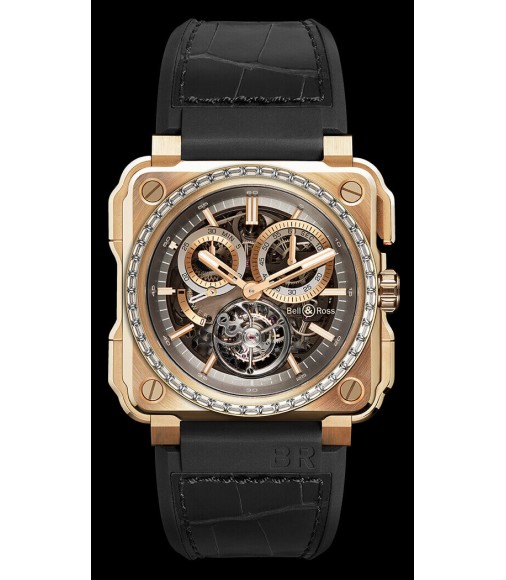 Replica Bell & Ross BR-X1 TOURBILLON ROSE GOLD DIAMONDS