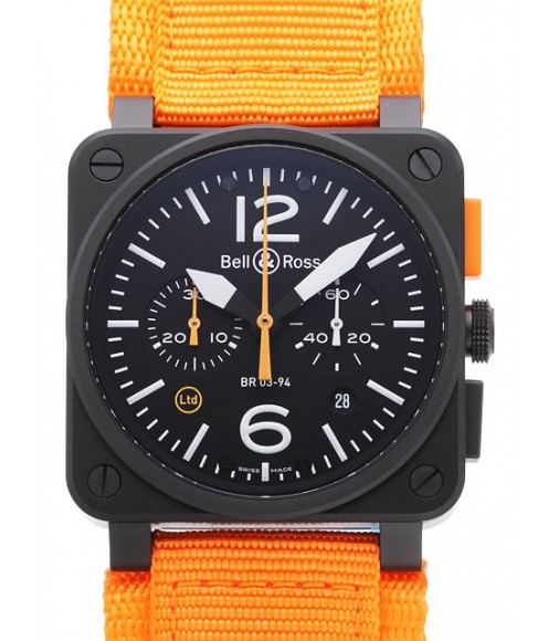 Replica Bell&Ross BR 03-94 Carbon Orange Limited Edition BR0394-O-CA