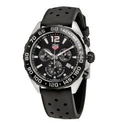 Tag Heuer Formula 1 Chronograph Black Dial Black Rubber CAZ1010.FT8024 Replica