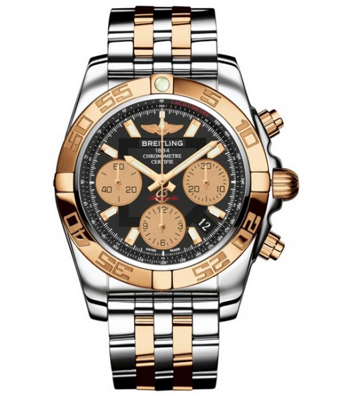 Breitling Chronomat 41 Steel & Rose Gold Mens Watch Replica CB014012/BA53/378C