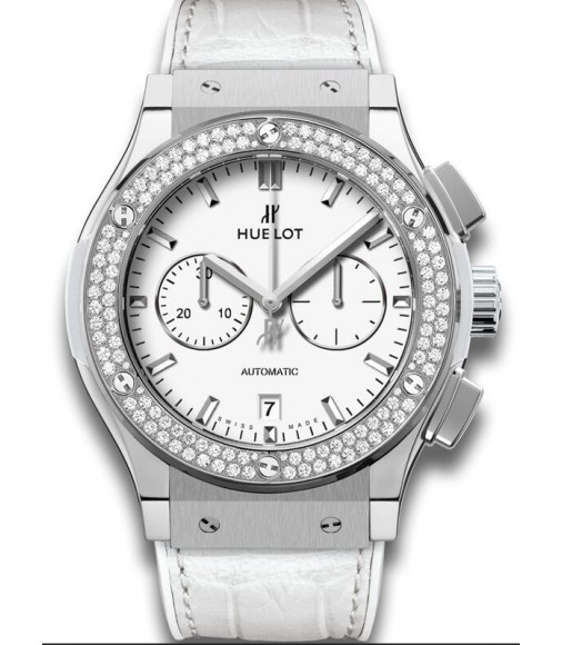 Hublot Classic Fusion Chronograph Titanium White Diamonds Replica