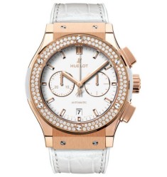 ClassiC Fusion WHite Dial 18 Carat Rose Gold with Diamonds Case White Leather Band Automatic Men's  Replica