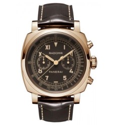 Radiomir 1940 Chronograph Brown Dial Brown Strap Men's 