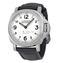 Panerai Luminor Base 8 Days Acciaio Mechanical White Dial Men's 