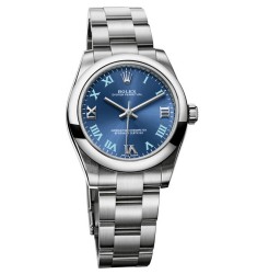 Rolex Oyster Perpetual 31mm Azzuro Blue Dial 177200 blro