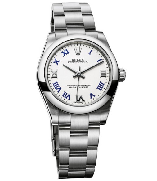 Rolex Oyster Perpetual 31mm White Lacquer Dial 177200 wblro