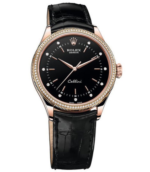 Rolex Cellini Time 50605RBR Rose Gold & Diamonds