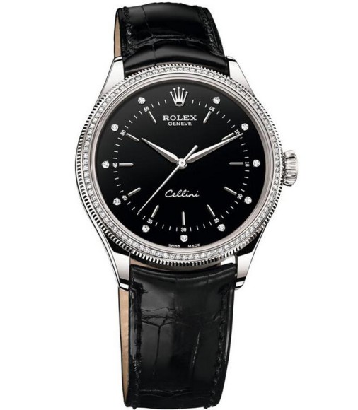 Rolex Cellini Time 18ct White Gold 50609 RBR