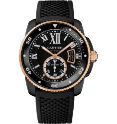 Replica Cartier Calibre De Cartier Carbon Diver Watch W2CA0004 