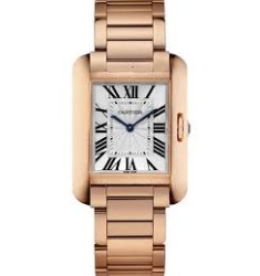 Replica Cartier Tank Anglaise Silver Dial Ladies Watch W5310041