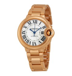 Replica Cartier Ballon Bleu Silver Dial 18kt Rose Gold Ladies Watch W6920096