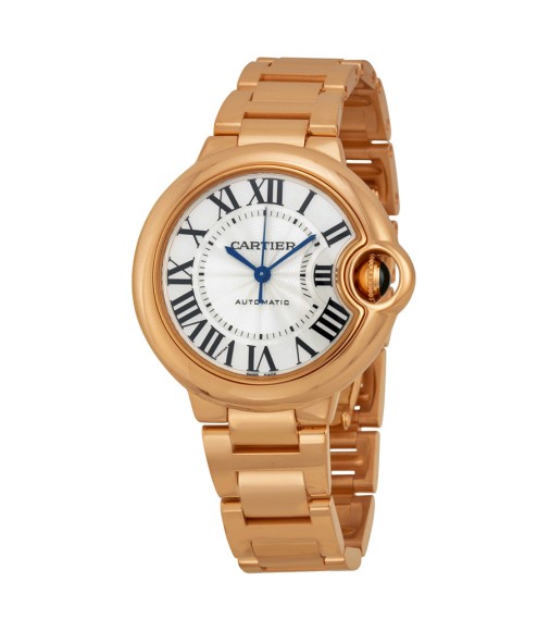 Replica Cartier Ballon Bleu Silver Dial 18kt Rose Gold Ladies Watch W6920096