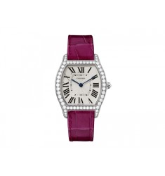 Replica Cartier Tortue Silvered Flinque Dial Ladies Watch WA501009 