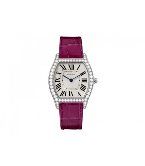 Replica Cartier Tortue Silvered Flinque Dial Ladies Watch WA501009 