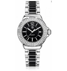 Tag Heuer Formula 1 Ladies Steel and Ceramic Full Diamonds 37 Watch Replica WAH1217.BA0859