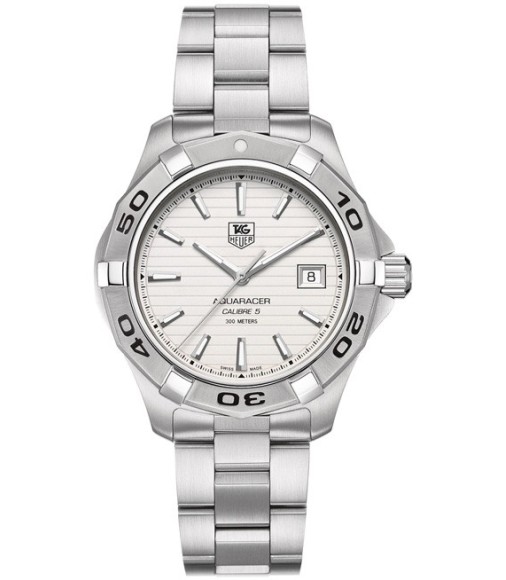 Tag Heuer Aquaracer Calibre 5 Silver Dial Mens Watch Replica WAP2011.BA0830