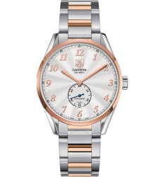 Tag Heuer Carrera Heritage Silver Dial Automatic Steel and 18kt Rose Gold WAS2112.BA0732 Replica