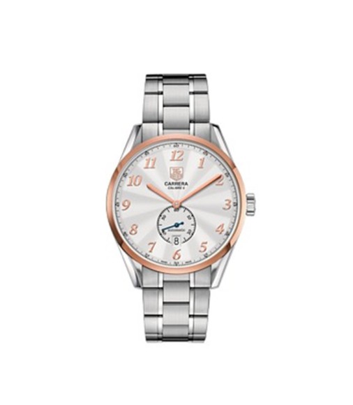 Tag Heuer Carrera Heritage Silver Dial Automatic Steel and 18kt Rose Gold Replica