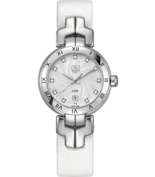 Tag Heuer Link Diamond Silver Guilloche Dial Steel Ladies Watch Replica WAT1411.FC6316