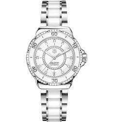 Tag Heuer Formula 1 Diamond Automatic Steel and White Ceramic Ladies Watch Replica WAU2213.BA0861