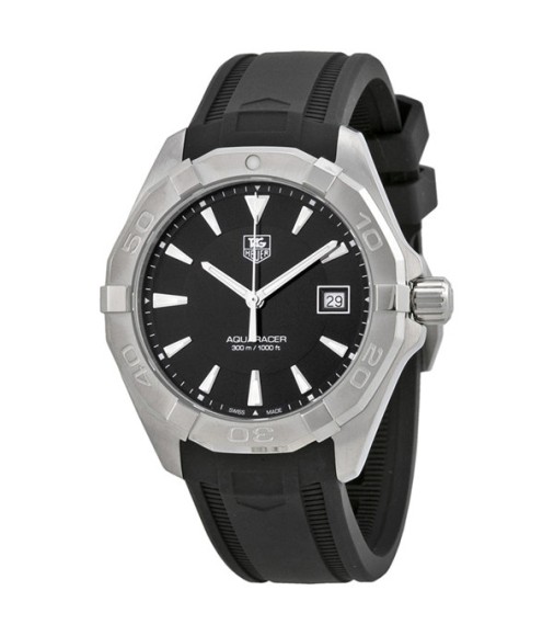 Tag Heuer Aquaracer Black Dial Black Rubber WAY1110.FT8021 Replica