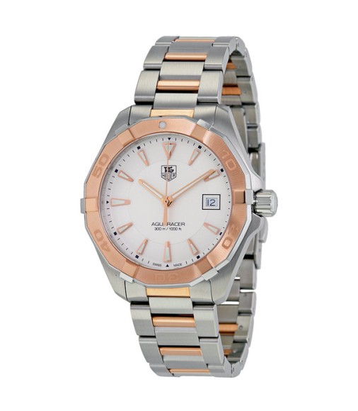 Tag Heuer Aquaracer Silver Dial Steel and 18kt Rose Gold WAY1150.BD0911 Replica