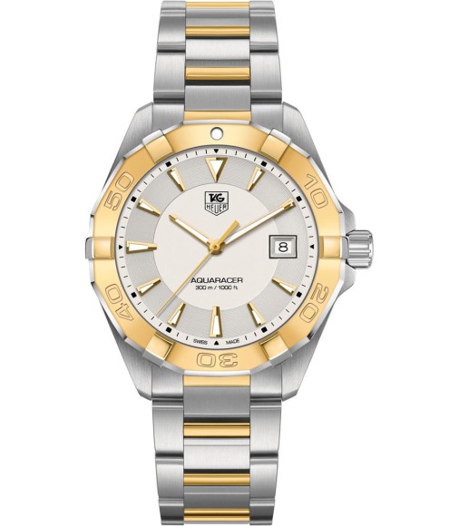 Tag Heuer Aquaracer Silver Dial with 18kt Yellow Gold WAY1151.BD0912 Replica