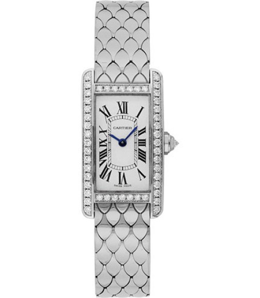 Replica Cartier Tank Silver Dial White Gold Ladies Watch WB710009 