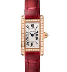 Replica Cartier Tank Americaine Silvered Flinque Dial Ladies Watch WB710014 