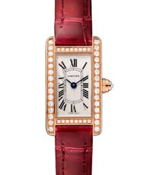 Replica Cartier Tank Americaine Silvered Flinque Dial Ladies Watch WB710014 