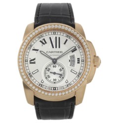 Cartier Calibre De Cartier Diamond Pink Gold Automatic Mens Watch Replica WF100005