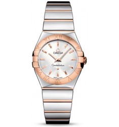 Omega Constellation Polished Quarz Small Watch Replica 123.20.27.60.02.003