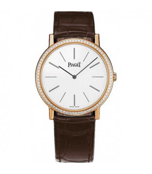 Piaget Limelight Gala Silver Diamond Dial Satin Ladies replica Watch GOA38160	