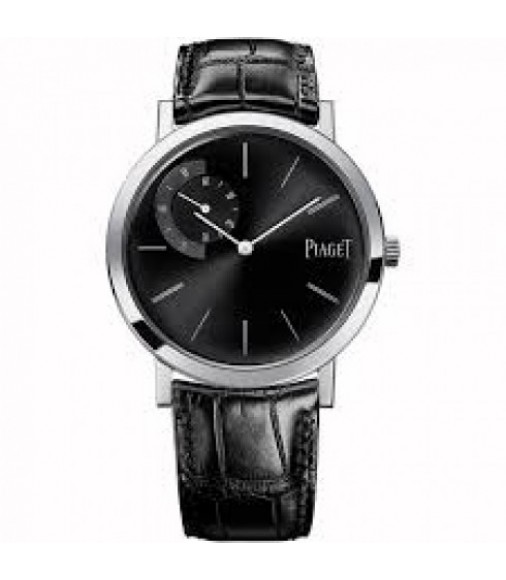 Piaget Limelight Twice Silver and Black Dial 18kt White Gold Black Satin Ladies replica Watch GOA35136	