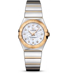 Omega Constellation Polished Quarz Small Watch Replica 123.20.27.60.55.004