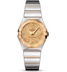 Omega Constellation Polished Quarz Small Watch Replica 123.20.27.60.58.002