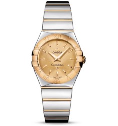 Omega Constellation Polished Quarz Small Watch Replica 123.20.27.60.08.002