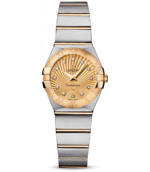 Omega Constellation Brushed Quarz Mini Watch Replica 123.20.24.60.58.001