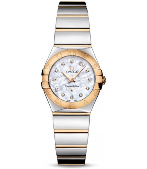 Omega Constellation Polished Quarz Mini Watch Replica 123.20.24.60.55.004