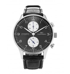 IWC Portuguese Chrono automatic Steel Black Men's Watch IW371404