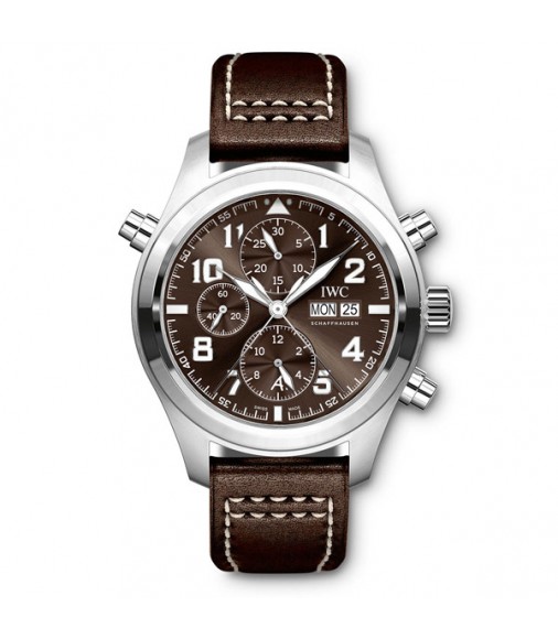 IWC Pilot Brown Dial Automatic Men's Chronograph Watch IW371808